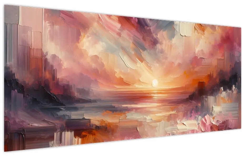 Obraz - Maľované červánky (120x50 cm)