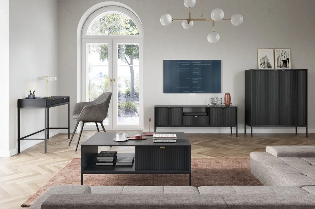 TV skrinka Nova, čierna