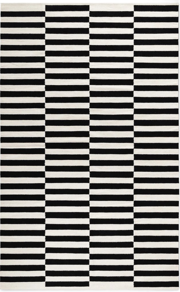 Hanse Home, Kusový koberec Vika 106207 Black White, 200x300, čiernobiela, obývacia izba