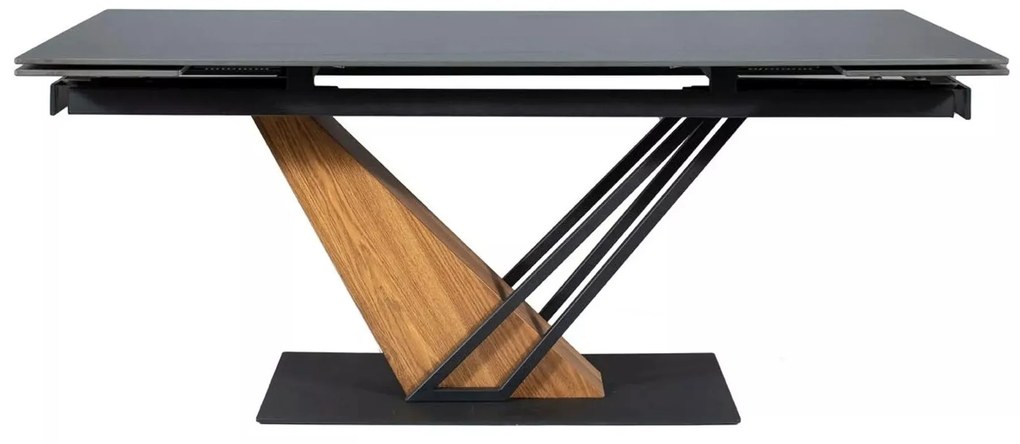 Rozkladací jedálenský stôl Genesis 180/240 cm čierny/jaseň