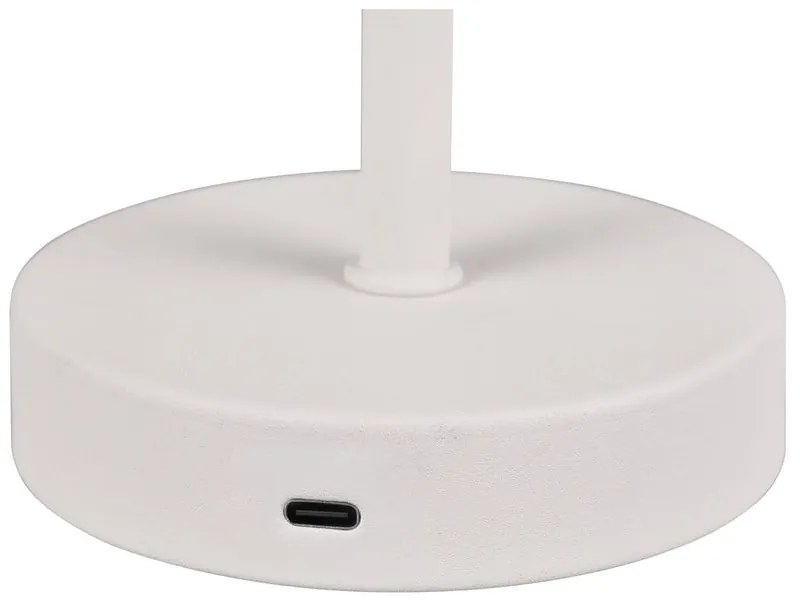 Biela LED stmievateľná stolová lampa (výška 30 cm) Jeff – Trio