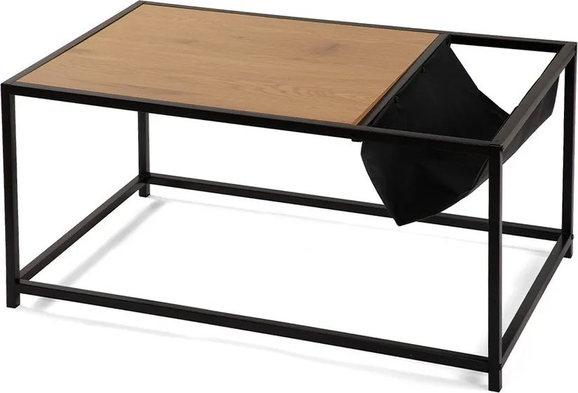 Čierny/v prírodnej farbe konferenčný stolík v dekore duba 60x99 cm Bayen – Bonami Essentials