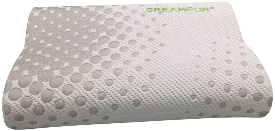 DREAMPUR Anatomický vankúš z latexovej peny DREAMPUR® grey dots profilovaný - 30x50 cm