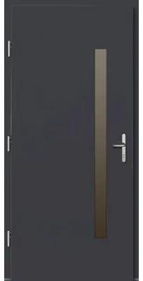 Vchodové dvere Maia drevené 100x200 cm L antracit