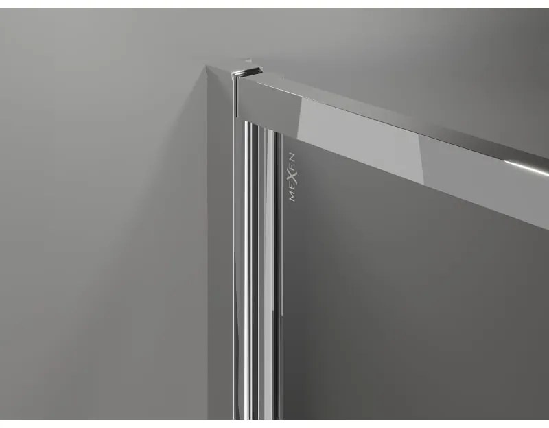 Mexen Exo, dvojkrídlové sprchové dvere 80x200 cm, 6mm číre sklo, chrómový profil, 814-080-000-01-00