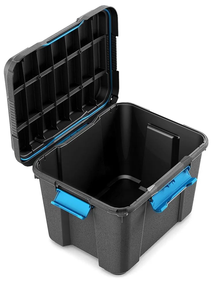 Úložný box z recyklovaného plastu s vekom, Scuba M - 43 l, 34x49,5x39 cm