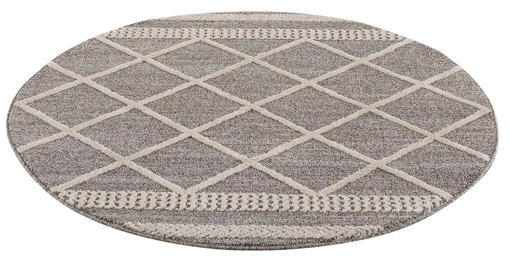 Dekorstudio Moderný okrúhly koberec ART 2645 béžový Priemer koberca: 160cm