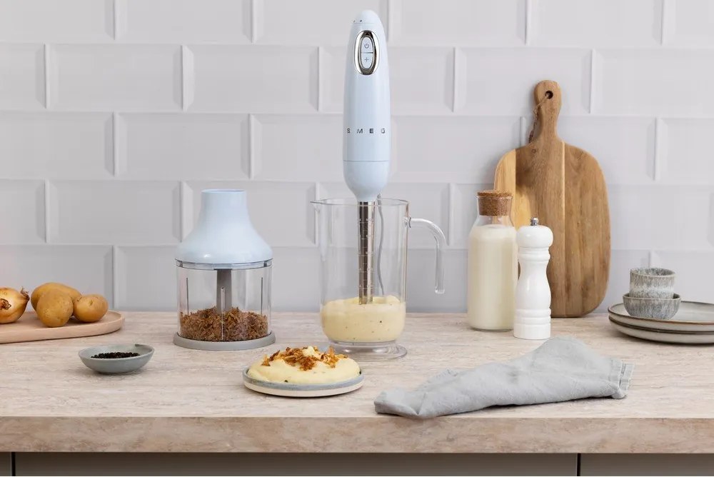 Svetlomodrý tyčový mixér 50's Retro Style – SMEG