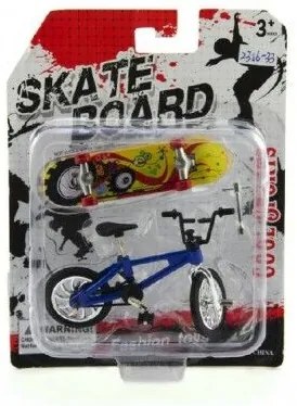 Skateboard prstový s bicyklom, plast, 10 cm