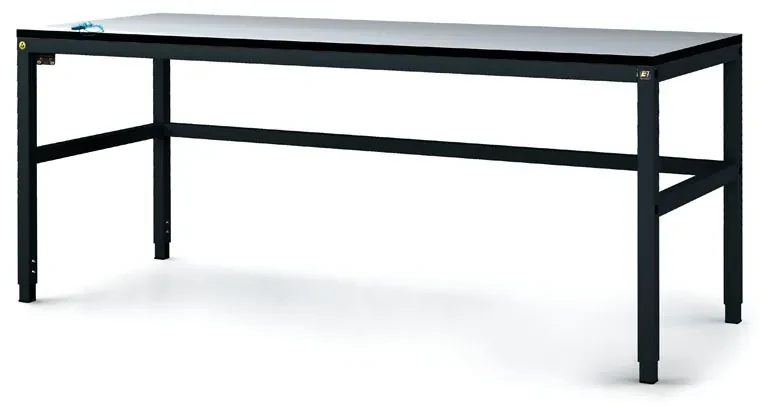 Alfa 3 Antistatický dielenský ESD stôl, 1800x800x745-985 mm, nastaviteľné podnožie