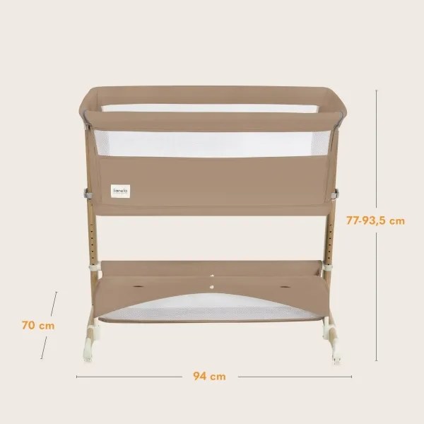 Lionelo - Detská postieľka 5v1 THOMI PLUS Béžová Carmel