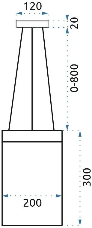 Stropné svietidlo LED APP889-CP CHAIN strieborné