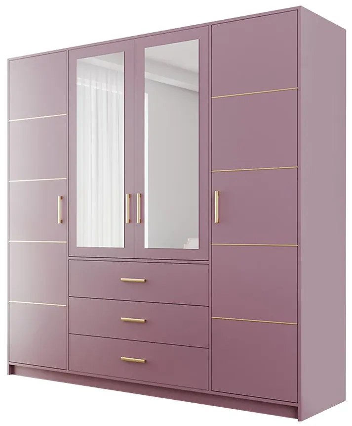 Skriňa  Bali D4 Slivka/zrkadlo