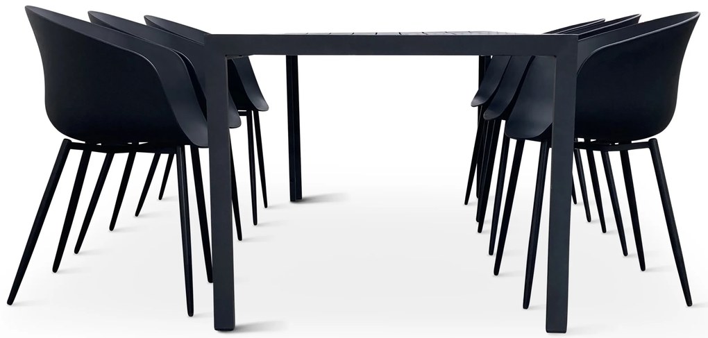 Noela Záhradný jedálenský set Viking XL 190cm + 6x stolička Rikke