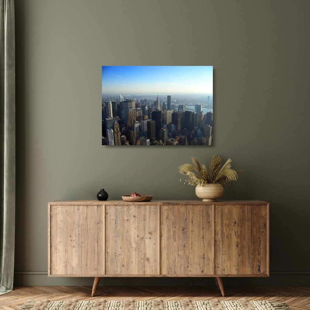 Sklenený obraz - Manhatten vo dne (70x50 cm)