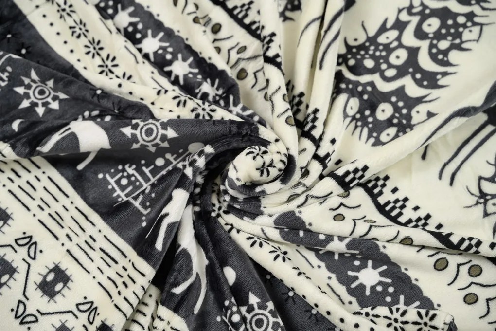 Mikroplyšové obliečky WINTER DEER sivé Rozmer obliečky: 70 x 90 cm | 140 x 200 cm