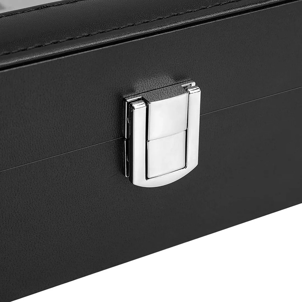 Songmics Box na hodinky Watch1, 25,5x7,8x20,2 cm, čierna/sivá