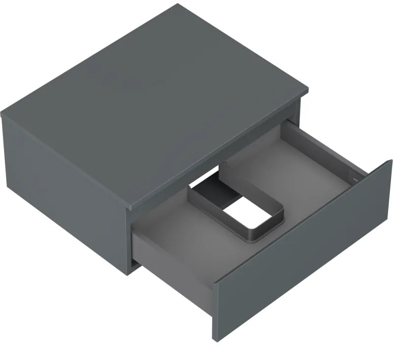 Mexen Orio, kúpeľňová skrinka 60 cm s hornou časťou, 1 zásuvka, grafitová matná, 91A10-06023-1-BFC66