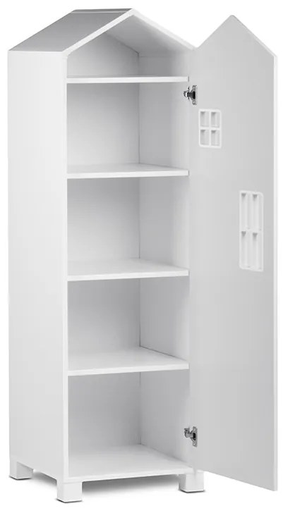 Detská skriňa domček 152 cm - šedá