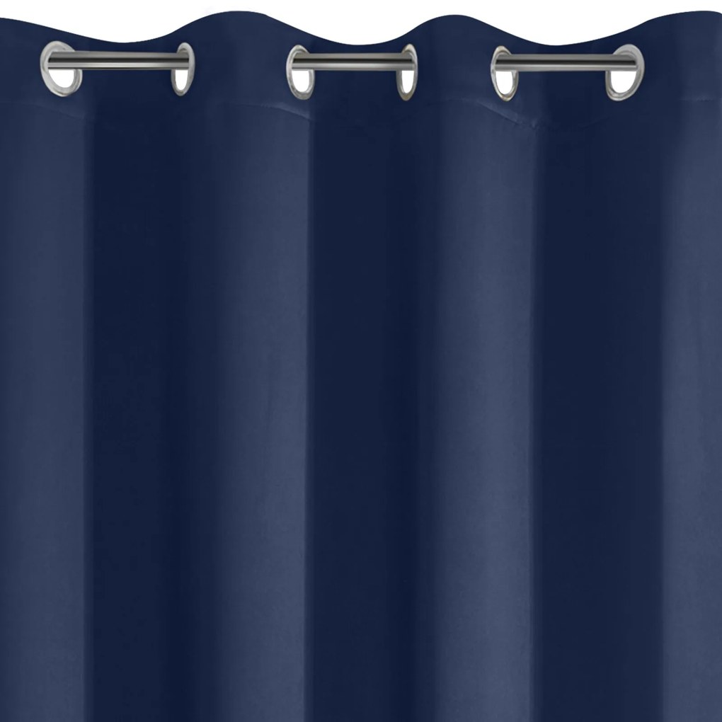 ZATEMŇOVACÍ ZÁVES NA KRÚŽKOCH BLACKOUT 135X250 CM TMAVOMODRÁ