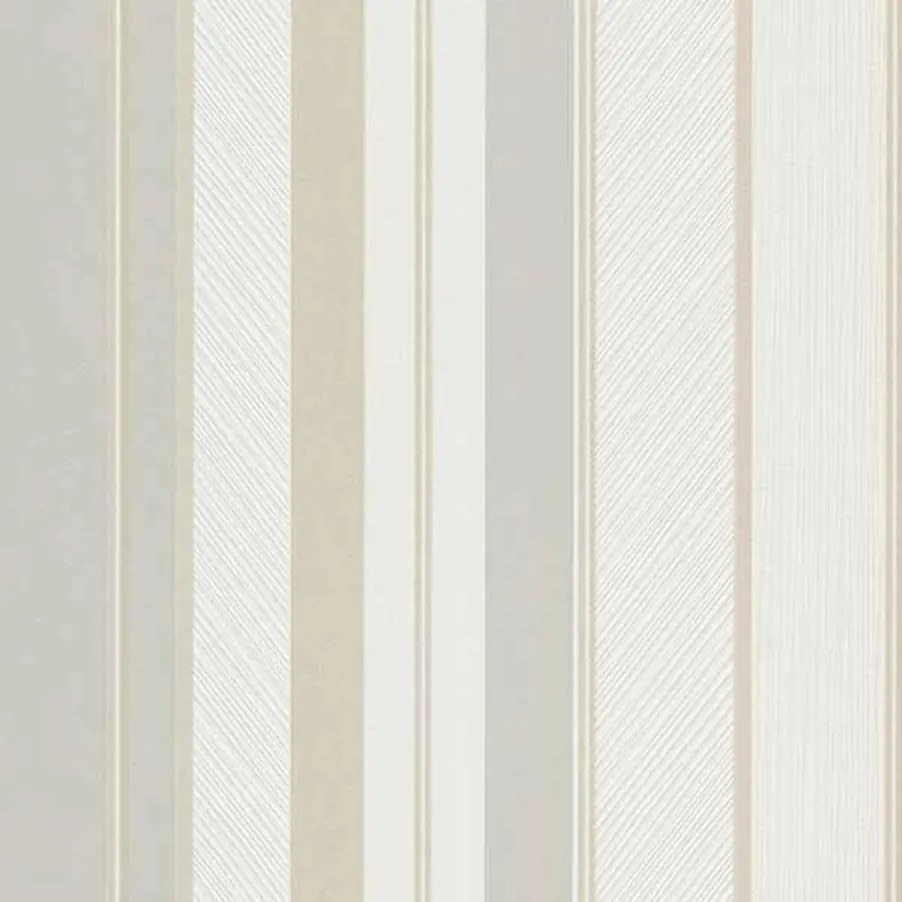 Vliesové tapety na stenu IMPOL Wall We Love 2 10139-31, pruhy štruktúrované sivo-béžovo-biele, rozmer 10,05 m x 0,53 m, Erismann