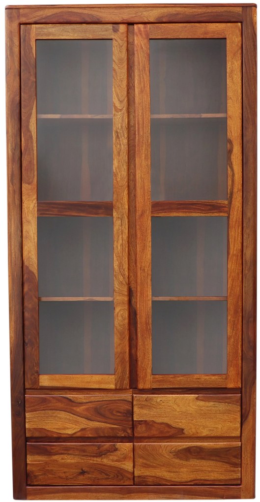 furniture-nabytek.cz - Vitrína prosklená z masivu palisandr 100x200x45
