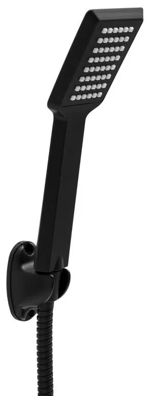 Ručná sprchová hlavica BAO s držiakom a 150 cm hadicou - čierna matná