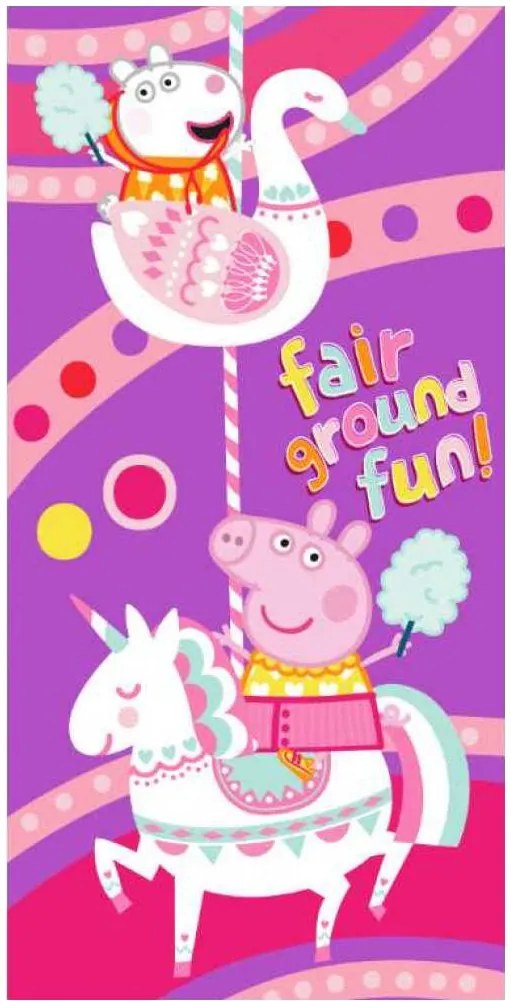 Bavlnená plážová osuška Prasiatko Peppa na púti