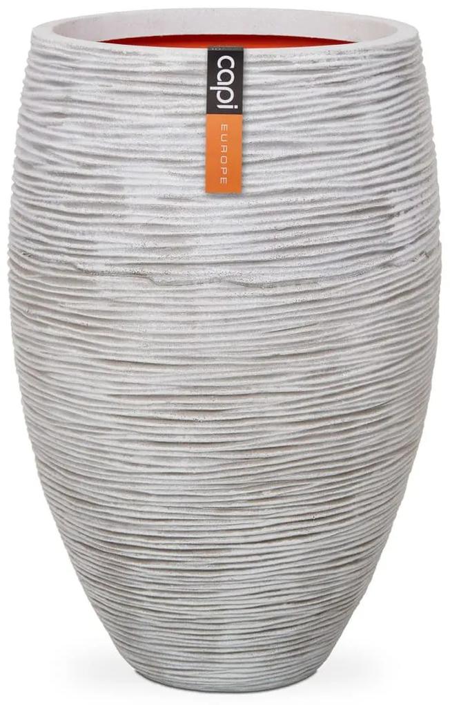 Capi Váza Nature Rib, elegantná Deluxe 40x60 cm, slonovinová KOFI1131