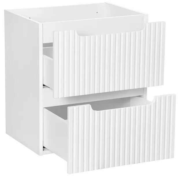 Závesná skrinka pod umývadlo Nova White I s doskou 50 cm biela/dub evoke