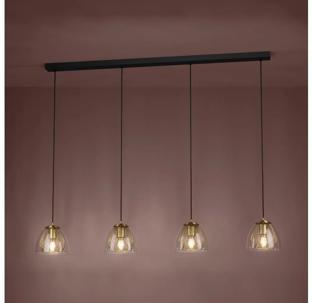Eglo 390038 - Luster na lanku JAZMINIA 4xE27/40W/230V zlatá