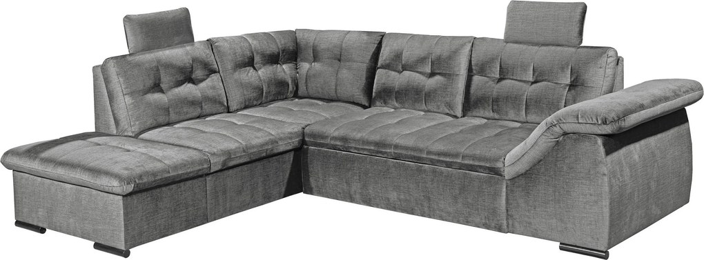 XXXLutz ROHOVÁ SEDAČKA, textil, sivá MID.YOU - Sedačky - 002220045702
