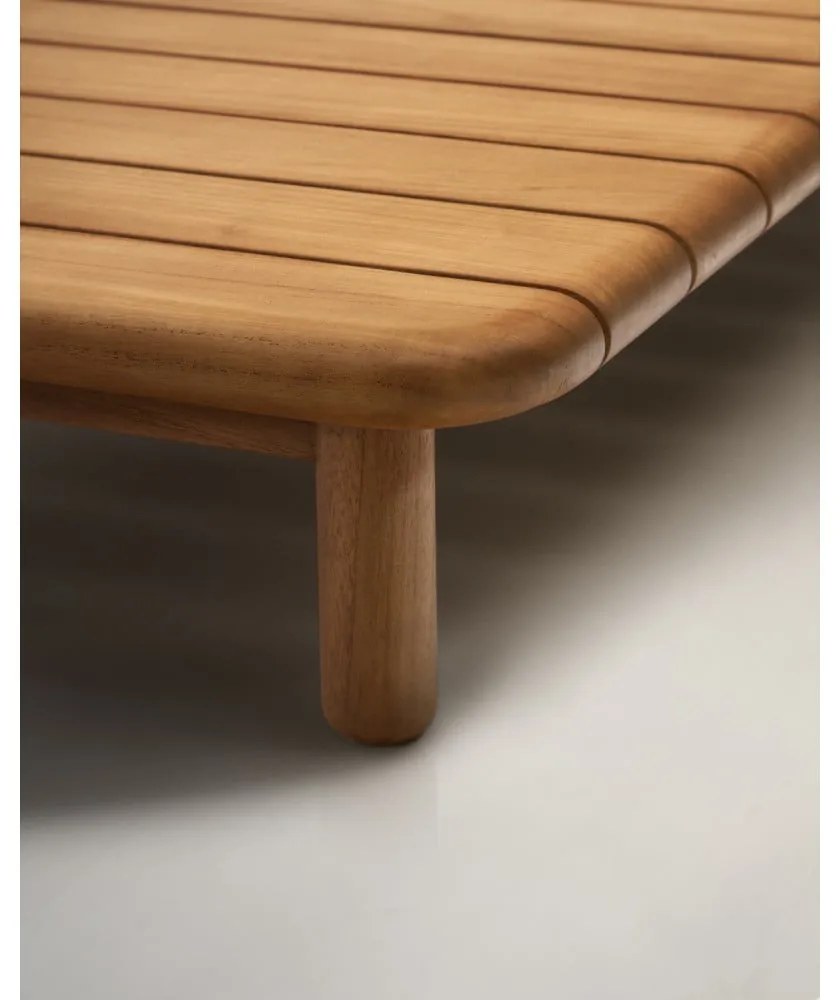 Záhradný odkladací stolík z tíkového dreva 70x140 cm Turqueta – Kave Home