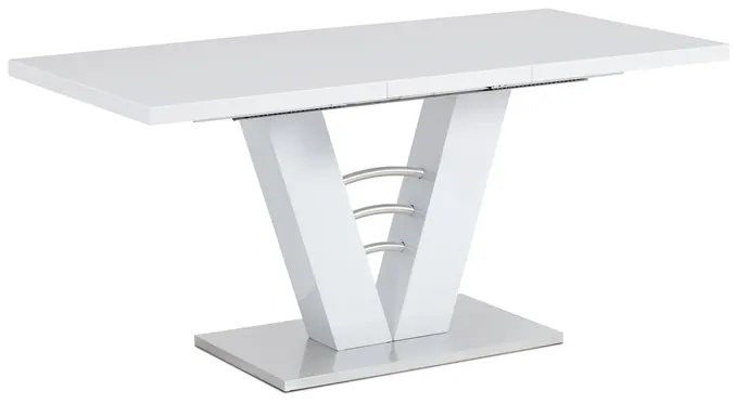 Autronic BONTEC Jedálenský stôl rozkladací 120-160x80 cm, mdf, biela, HT-510 WT Farba: Biela