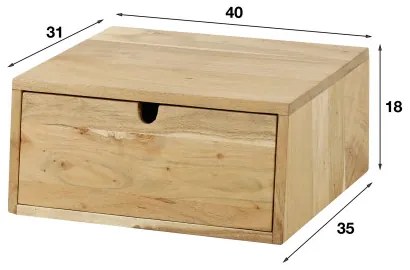 Nočný stolík 23-23 Hover Drevo Acacia  - Komfort-nábytok