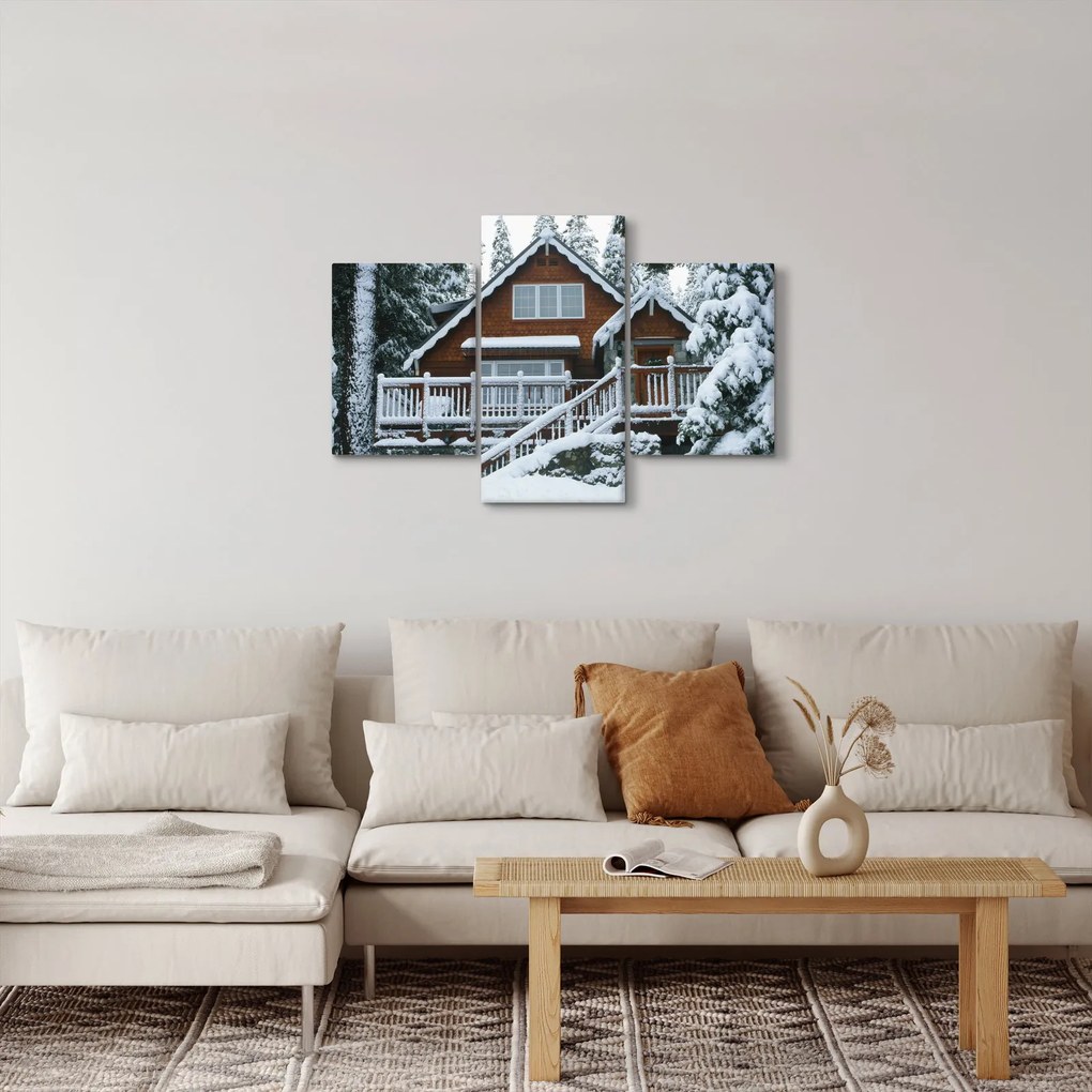 Obraz - Drevená chata (90x60 cm)