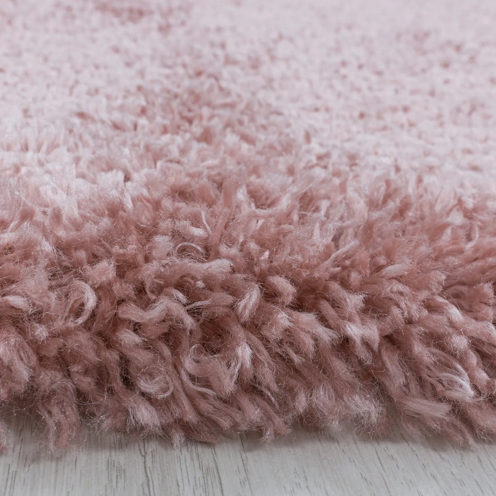 Ayyildiz, Kusový koberec Fluffy Shaggy 3500 rose, 140x200, ružová, obývacia izba