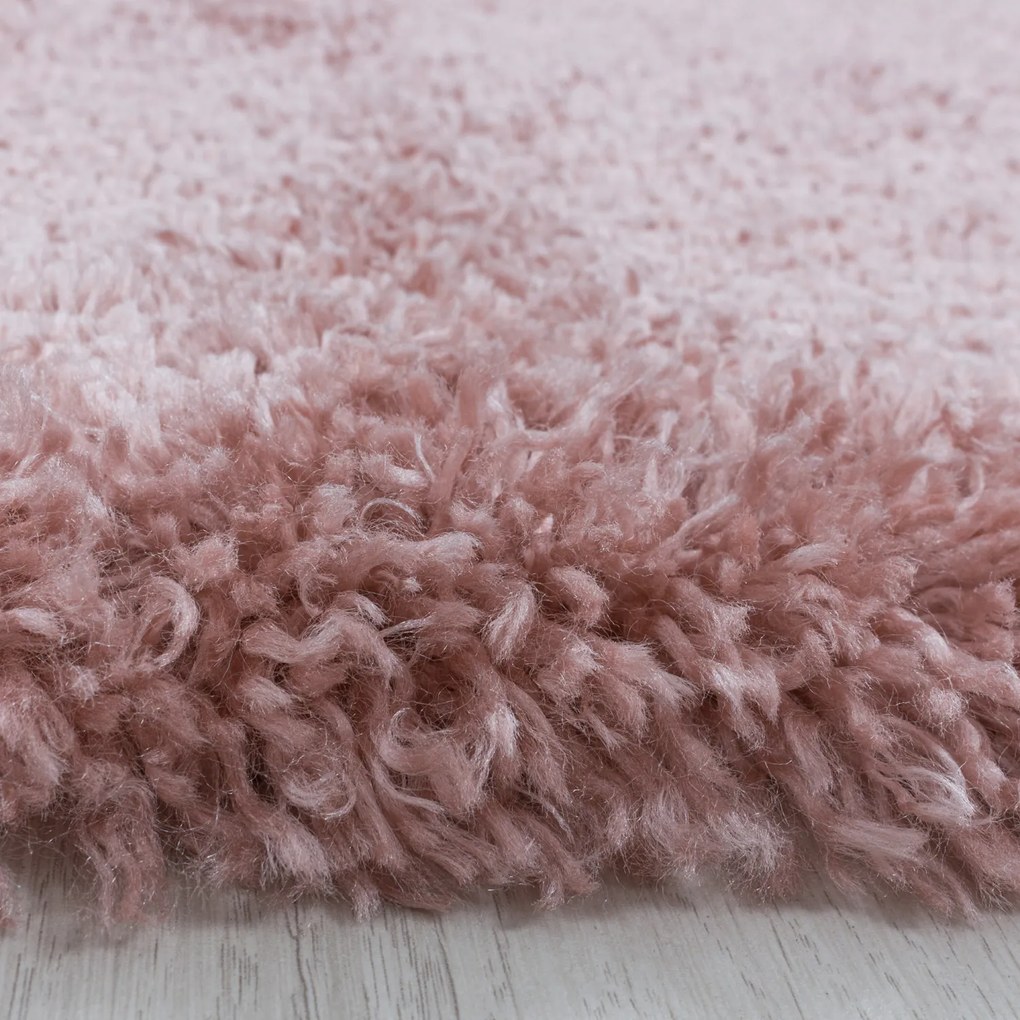 Ayyildiz, Kusový koberec Fluffy Shaggy 3500 rose, 80x250, ružová, obývacia izba