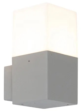 Dánska moderná vonkajšia nástenná lampa sivá IP44