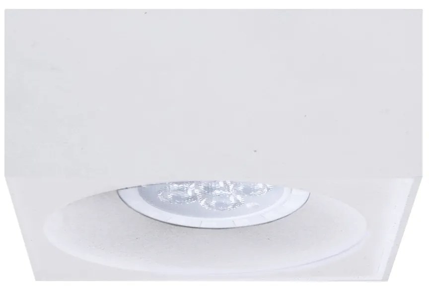 Podhľadové svietidlo Bali Square, 1x biele kovové tienidlo, w