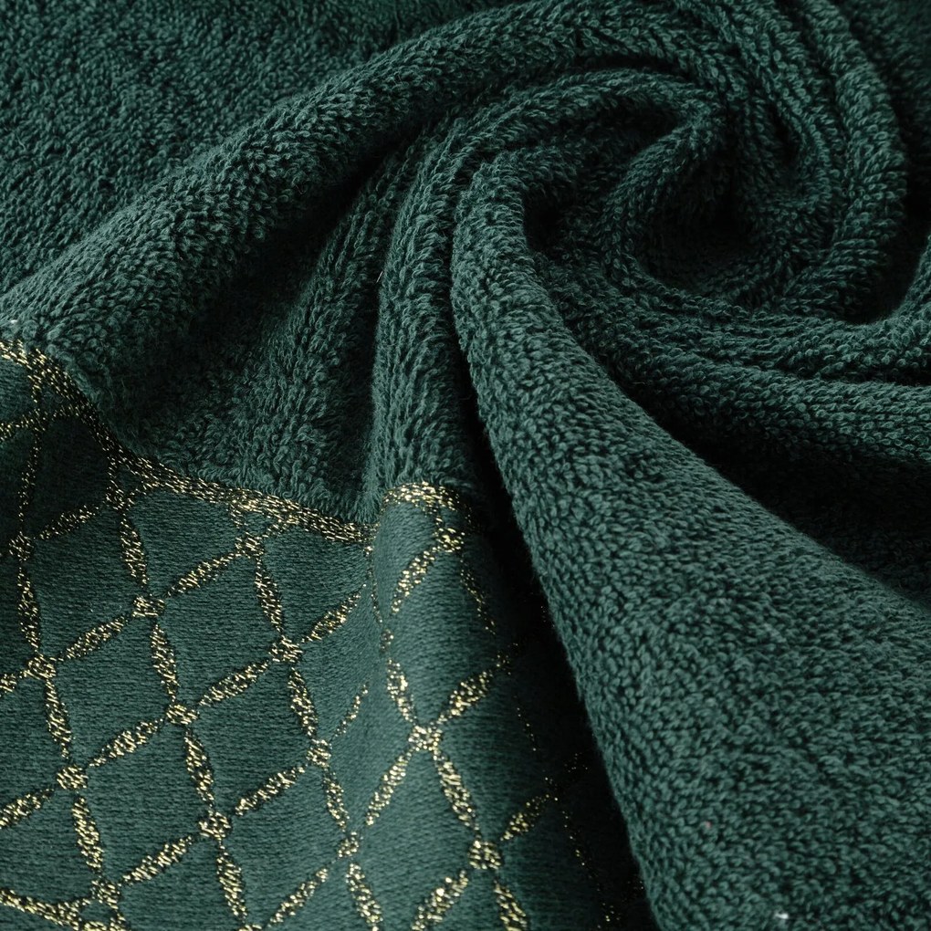 BAVLNENÝ UTERÁK LAYLA 70X140 CM TMAVOZELENÁ