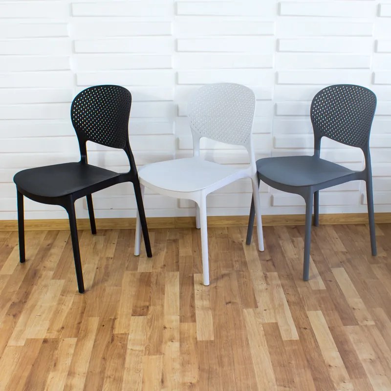 Dekorstudio Plastová stolička FLEX sivá