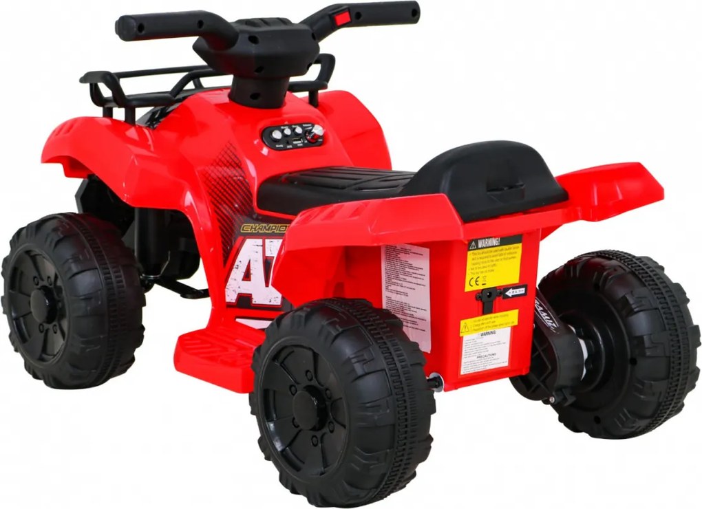 Ramiz Detská štvorkolka na batérie Storm Červená + 25W motor + MP3 USB + LED