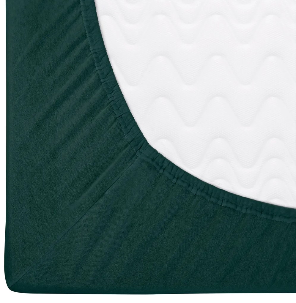JERSEY PRESTIERADLO PREMIUM 180X200 CM TMAVOZELENÉ