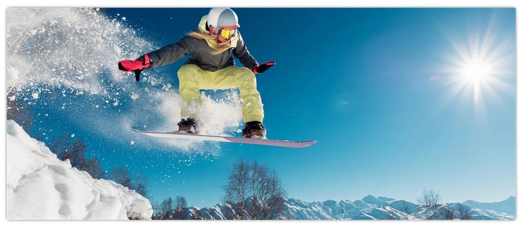 Obraz - Snowboardista (120x50 cm)