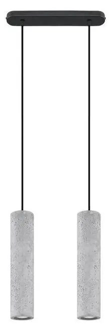 Sollux SL.0654 - Luster na lanku LUVO 2xGU10/40W/230V betón/čierna