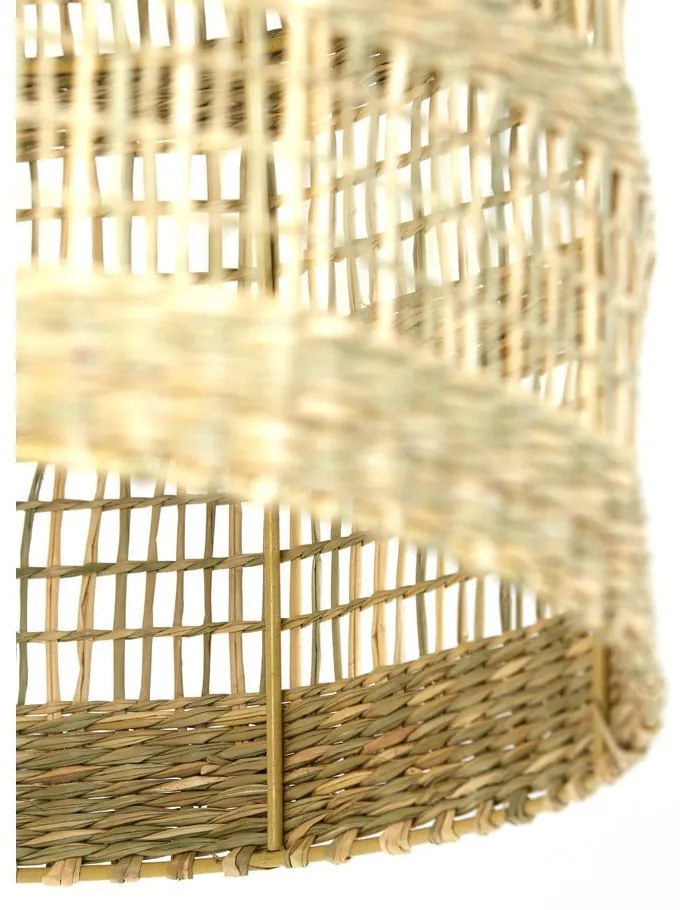 Závesné svietidlo v prírodnej farbe s tienidlom z morskej trávy ø 38 cm Sagar – Light &amp; Living