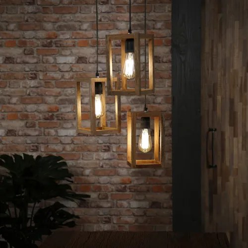 Luster 82-73 3 x Wooden mango frame - Komfort-nábytok