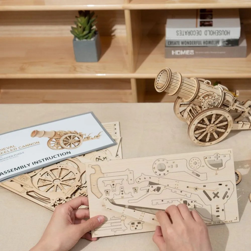 ROBOTIME Roker 3D drevené puzzle Stredoveké obliehacie dialo 158 ks
