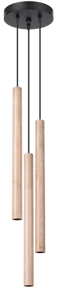 Sollux SL.1268 - Luster na lanku PASTELO 3xG9/8W/230V drevo